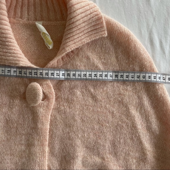 Mimco Pink Knit Cape Size Small S Wool Mohair - Picture 10 of 10